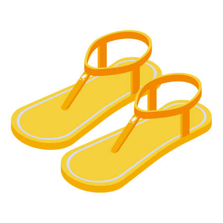 Light sandals icon, isometric styleのイラスト素材