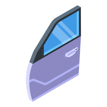 Car door icon, isometric styleのイラスト素材