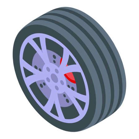 Car wheel icon, isometric styleのイラスト素材