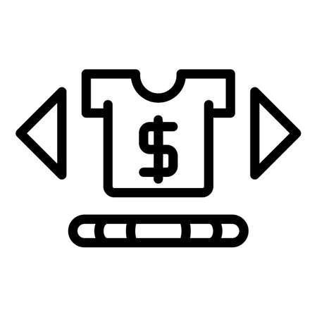 Webshop icon, outline styleのイラスト素材