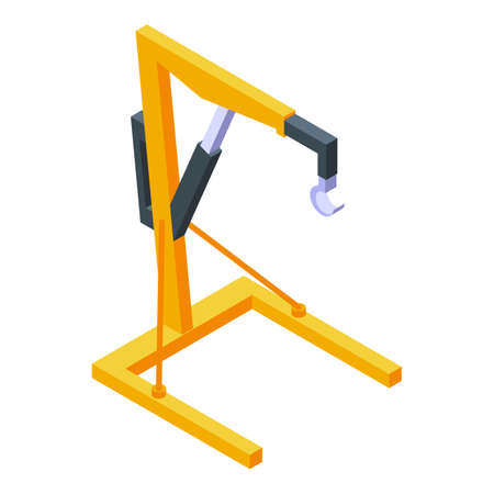 Car lift hook icon. Isometric of car lift hook vector icon for web design isolated on white backgroundのイラスト素材