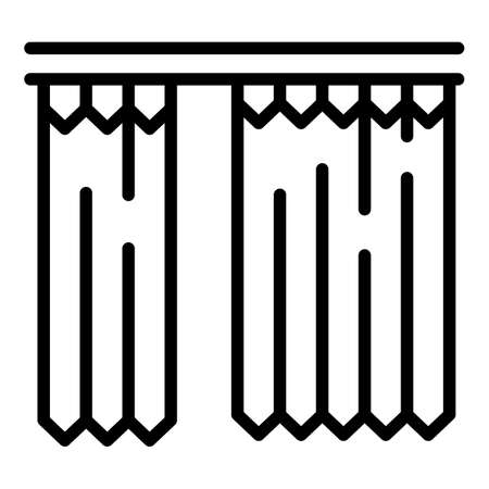 House shower curtain icon. Outline house shower curtain vector icon for web design isolated on white backgroundのイラスト素材