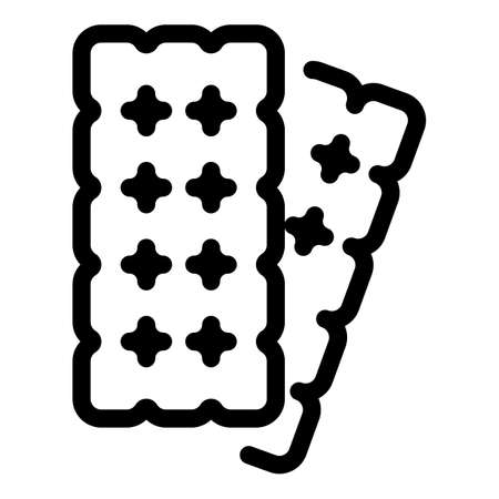 Two chocolates icon. Outline two chocolates vector icon for web design isolated on white backgroundのイラスト素材