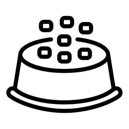 Dry pet food icon. Outline dry pet food vector icon for web design isolated on white backgroundのイラスト素材