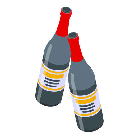 Beer cheers icon, isometric styleのイラスト素材