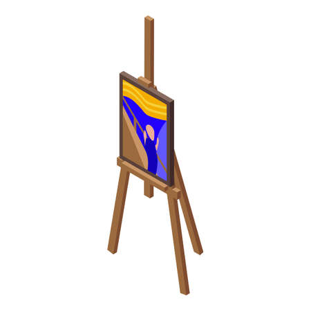 Old paint auction icon, isometric styleのイラスト素材