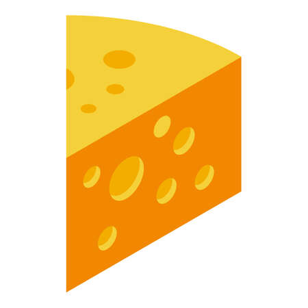 Healthy cheese food icon, isometric styleのイラスト素材