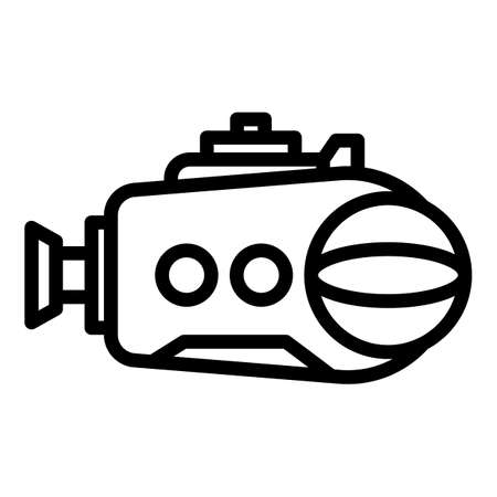 Defence bathyscaphe icon, outline styleのイラスト素材