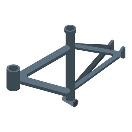Bicycle repair frame icon, isometric styleのイラスト素材