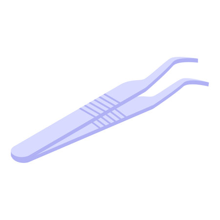 Tablet repair forceps icon, isometric styleのイラスト素材