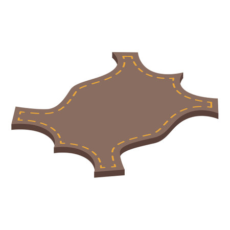 Clothing repair leather icon, isometric styleのイラスト素材