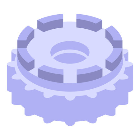 Bicycle repair gear icon, isometric styleのイラスト素材