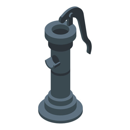 Street air pump icon, isometric styleのイラスト素材