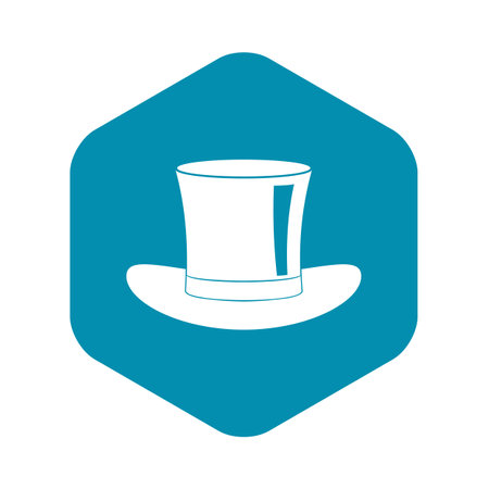 Silk hat icon, simple styleの写真素材