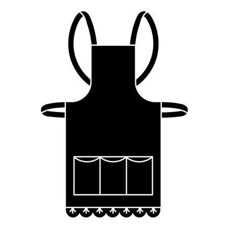 Kitchen apron icon. Simple illustration of kitchen apron icon for web design isolated on white backgroundの写真素材