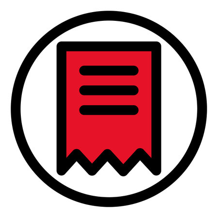 Bill ticket icon. Outline bill ticket icon for web design isolated on white backgroundの写真素材