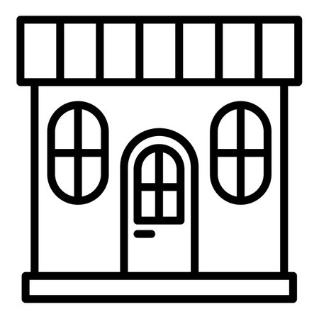 Street marketplace icon. Outline street marketplace icon for web design isolated on white backgroundの写真素材