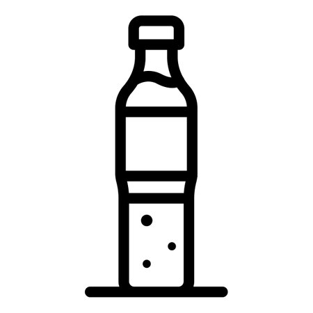 Plastic soda bottle icon. Outline plastic soda bottle icon for web design isolated on white backgroundの写真素材