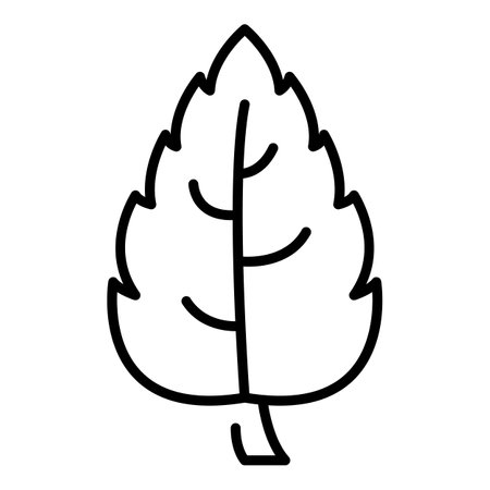 Lonely leaf icon. Outline lonely leaf icon for web design isolated on white backgroundの写真素材