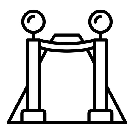 VIP fence icon. Outline VIP fence icon for web design isolated on white backgroundの写真素材