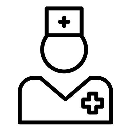 Veterinarian doctor icon. Outline veterinarian doctor icon for web design isolated on white backgroundの写真素材