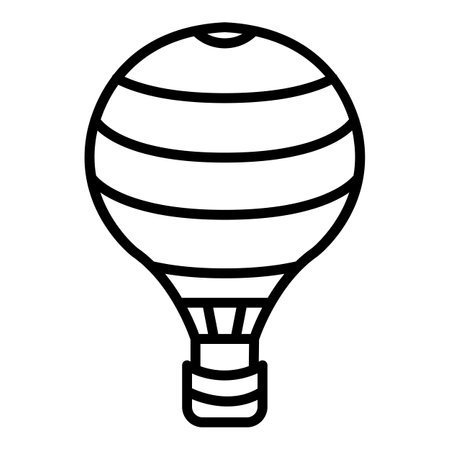 Round balloon icon. Outline round balloon icon for web design isolated on white backgroundの写真素材