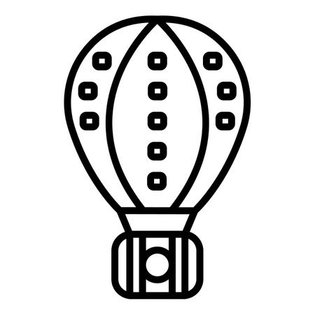 Private hot air balloon icon. Outline private hot air balloon icon for web design isolated on white backgroundの写真素材