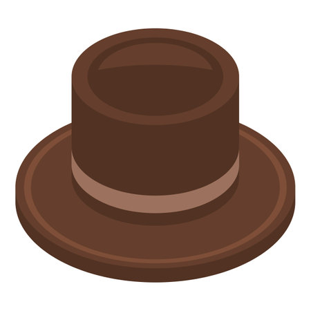 Cowboy hat icon. Isometric of cowboy hat icon for web design isolated on white backgroundの写真素材