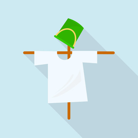 Scarecrow icon. Flat illustration of scarecrow icon for web designの写真素材