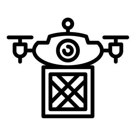 Modern drone delivery icon, outline styleの写真素材