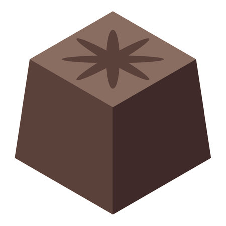 Black chocolate icon, isometric styleのイラスト素材