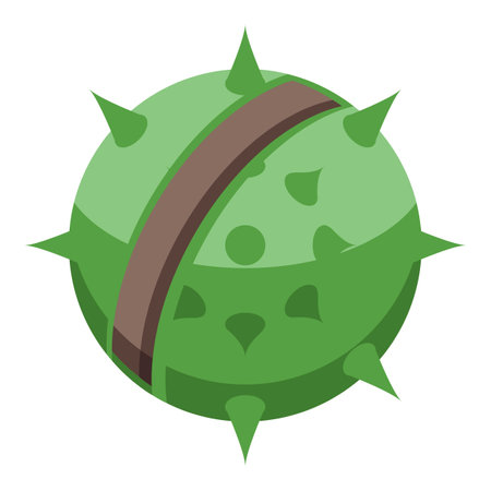 Park tree chestnut icon, isometric styleのイラスト素材
