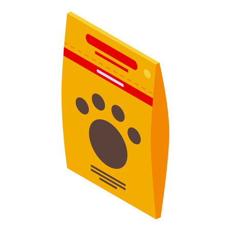 Domestic dog food icon, isometric styleのイラスト素材