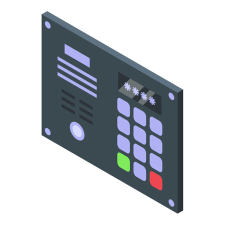 Password panel icon, isometric styleのイラスト素材