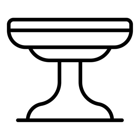 Interior round table icon, outline styleのイラスト素材