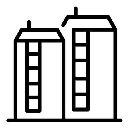 Oil terminal icon, outline styleのイラスト素材