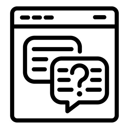 Problem questions icon, outline styleのイラスト素材