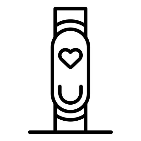smart bracelet icon, outline styleの写真素材