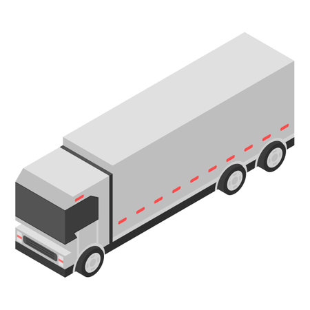 Delivery truck icon, isometric styleの写真素材