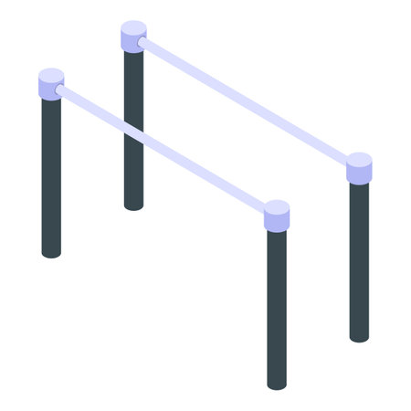 Parallel bars icon, isometric styleの写真素材