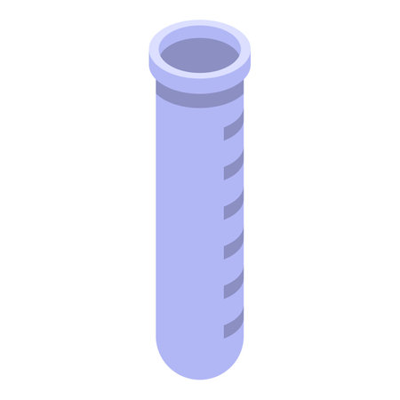 Empty test tube icon, isometric styleの写真素材