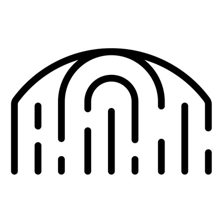 Biometric identification icon, outline styleの写真素材