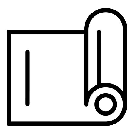 Yoga mattress icon, outline styleの写真素材