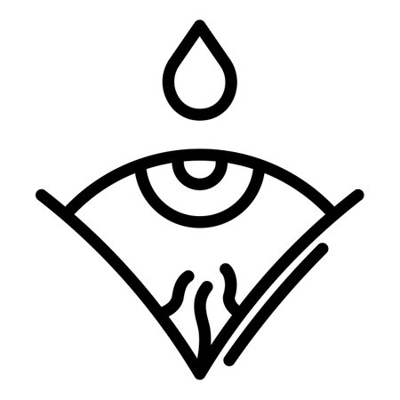 Drop over the eye icon, outline styleの写真素材