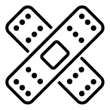 Cross plaster icon, outline styleの写真素材