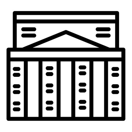 Riga bank building icon, outline styleの写真素材