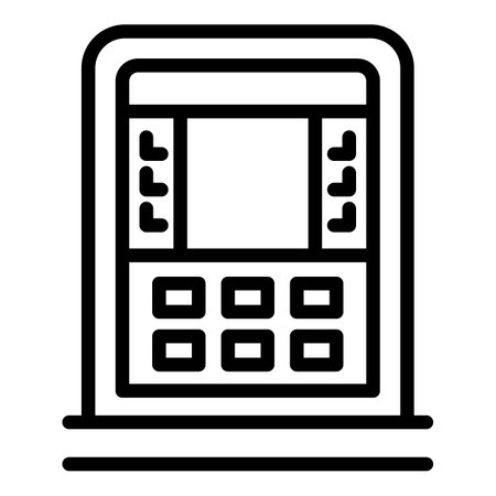 Atm cash icon, outline styleの写真素材