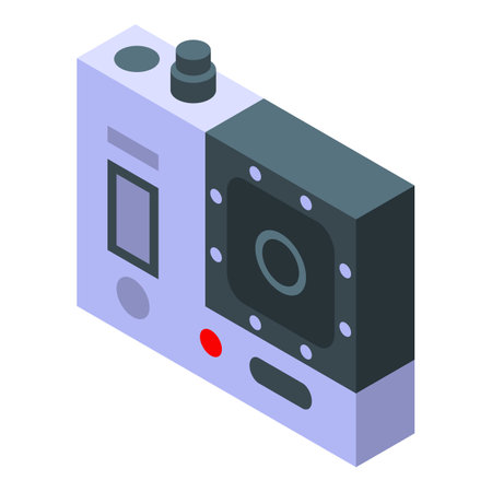 Action camera icon, isometric styleの写真素材