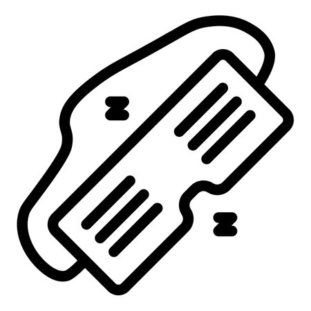 Night sleep mask icon. Outline night sleep mask icon for web design isolated on white backgroundの写真素材