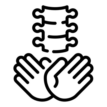 Spine and arms icon, outline styleの写真素材